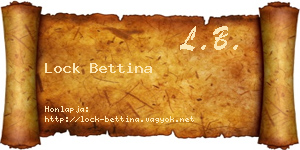 Lock Bettina névjegykártya